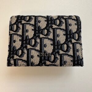 BRAND NEW 2024 Dior Business Card Holder in Beige &  Black Dior Oblique Jacquard